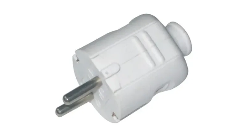 Földelt műanyag dugó csatlakozó dugvilla egyenes középső bevezetéssel - 0101H