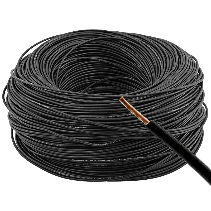 MCU (H07V-U) 1x1,5 mm2 fekete tömör réz PVC szigetelésű 450/750V vezeték