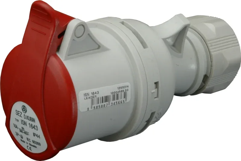 Ipari lengő csatlakozóaljzat dugalj 400V 5P 32A IP44 - ISN 3253