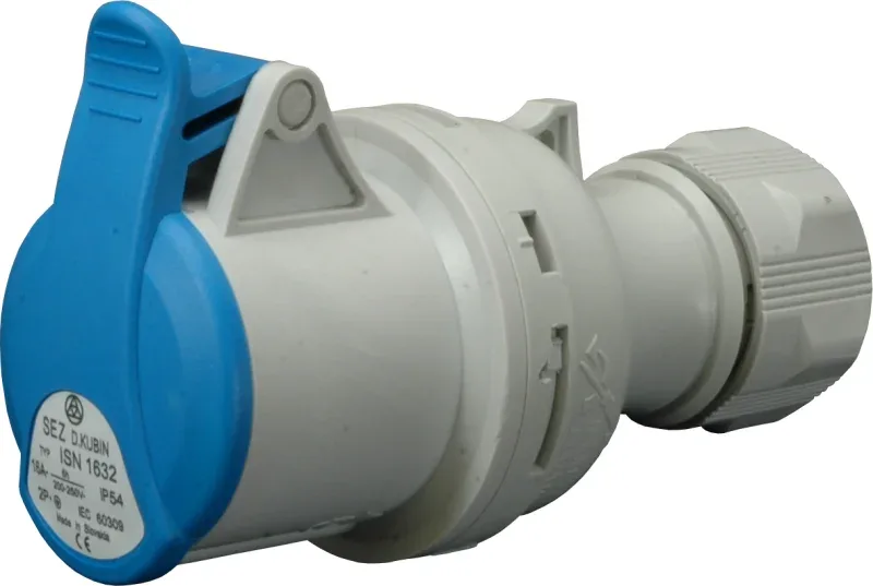 Ipari lengő csatlakozóaljzat dugalj 230V 3P 32A IP54 - ISN 3232