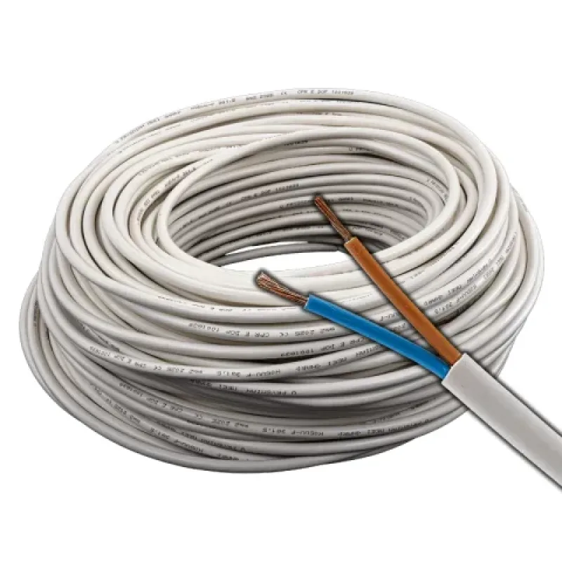 MT 2x1 kábel (H05VV-F) MTK sodrott réz vezeték fehér