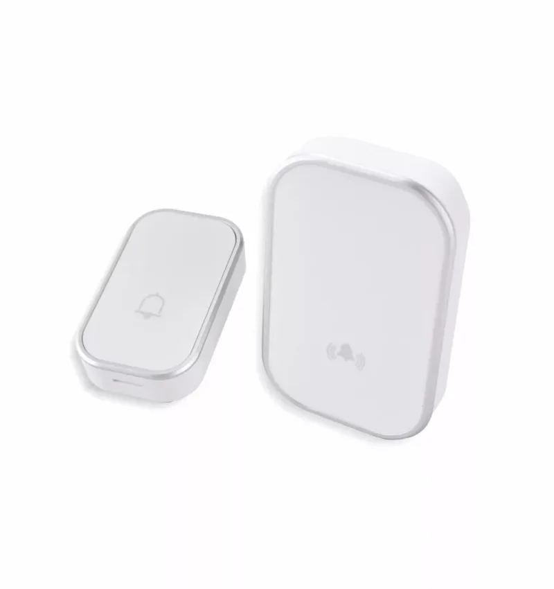 Vezeték és elem nélküli csengő 1 adó - kinetic kapcsoló 1 vevő fehér