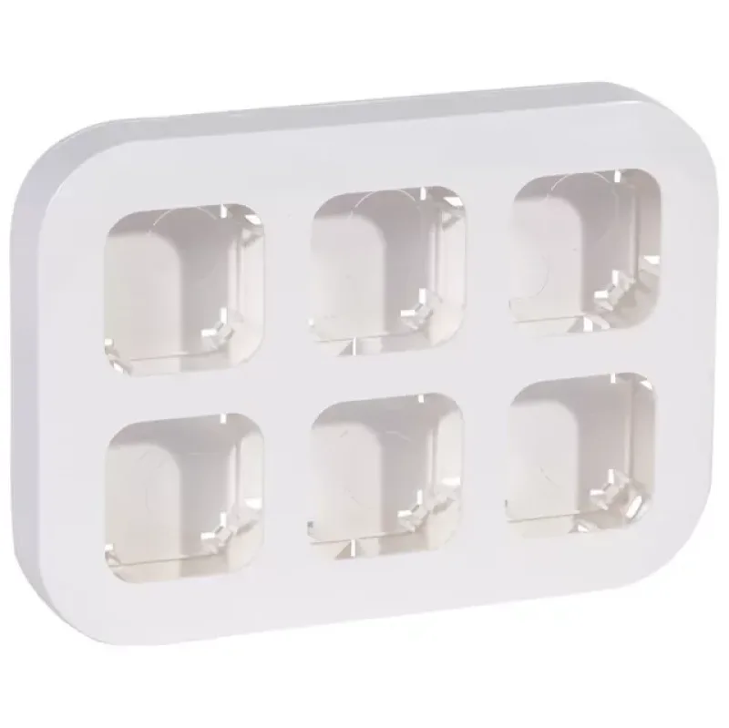 Felon kivüli 6-os munkaállomás, vízszintesen/függőlegesen felszerelhető, fehér, IP20 - 782496