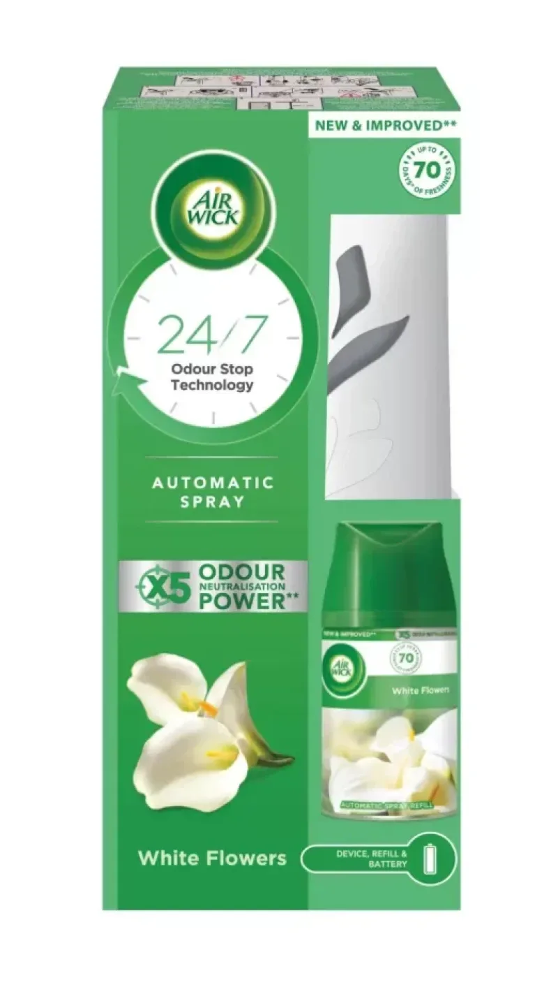 Air Wick Freshmatic Automata Légfrissítő spray készülék, Frézia és Jázmin illat (250 ml)