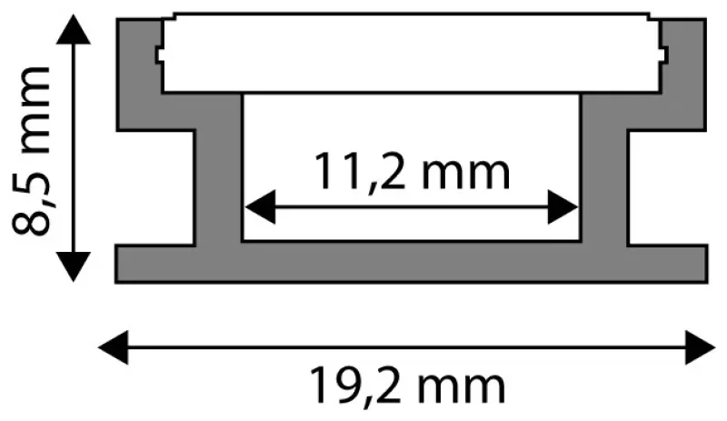 Avide Alu Profil Padlóba Süllyeszthető 1m