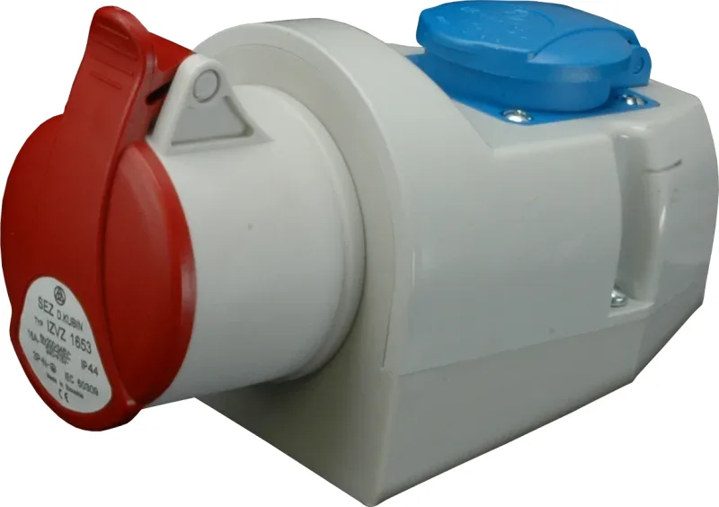 Ipari kombináció 400V/16A/5p - IP44 + Háztartási dugalj (230V Schuko) IZVZ-S 1653