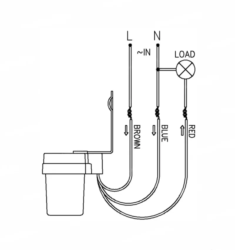 WS301 kültéri alkonykapcsoló 230V 6A IP44 5-15lux