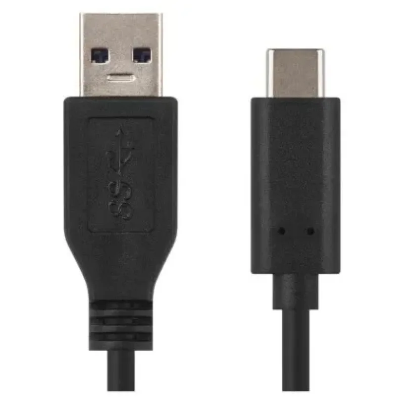 Töltő- és adatkábel USB-A 3.0 / USB-C 3.1, 1 m, fekete - SM7021BL