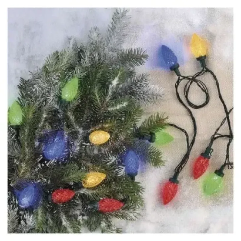LED karácsonyi fényfüzér, színes égők, 9,8 m, multicolor, többfunkciós - D5ZM01