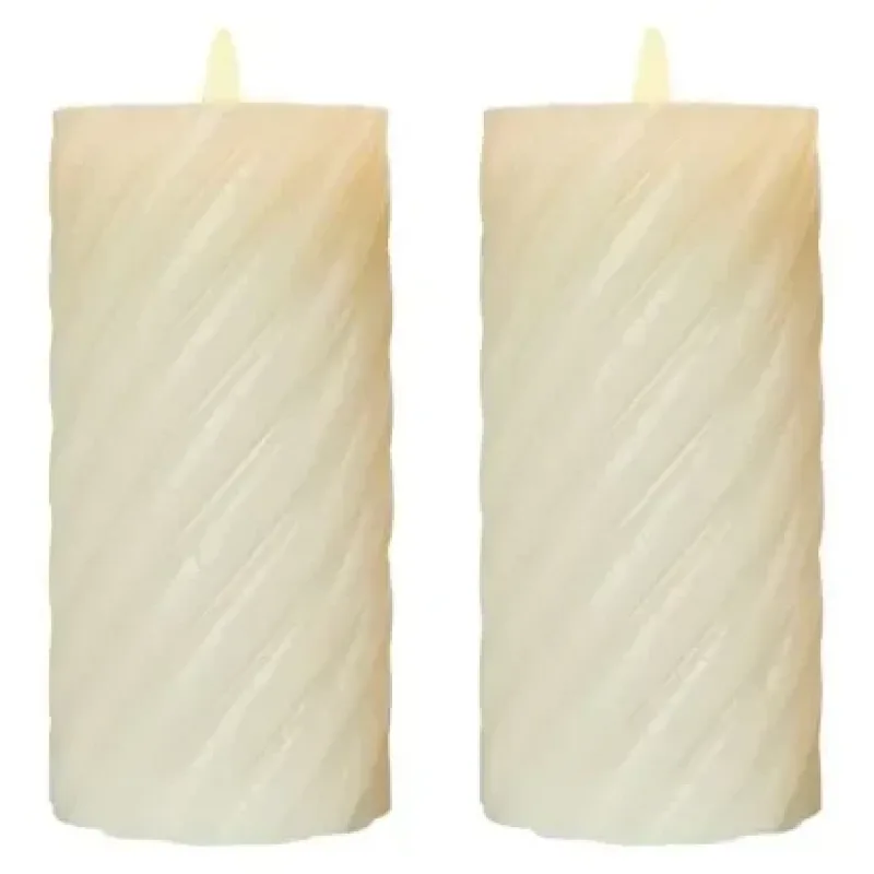 LED dekoráció – viaszgyertya 17 cm, 2x AAA, beltéri, meleg fehér, 2 db, távirányító