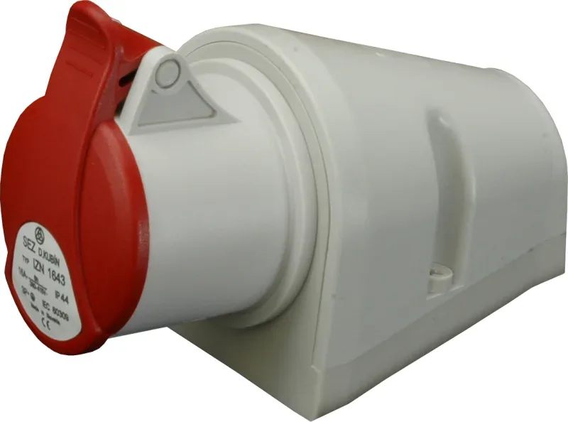 Rögzíthető ipari csatlakozóaljzat 400V 5P 32A IP44 - IZN 3253