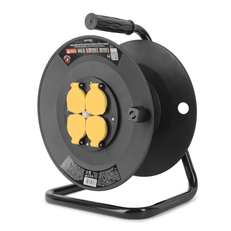 Kábeldob 4 Foglalat IP44, Kábel nélkül max. 50m - ESCR44G4-50-EXCL