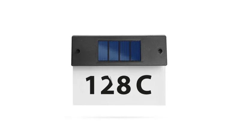 Garden of eden Szolár házszámfény átlátszó plexi hidegfehér LED 22x16,5x5 cm 11446C