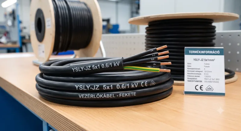 YSLY-Jz 5x1mm2 Vezérlőkábel 0,6/1kV fekete