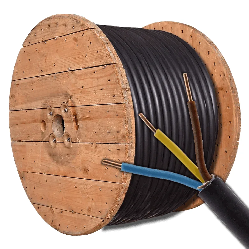 Erőátviteli / földkábel (NYY-J / E-YY-J) 3x2,5 mm2, 1 fm kiszerelés, fekete, tömör, réz, PVC szigetelésű, 0,6/1Kv-os kábel