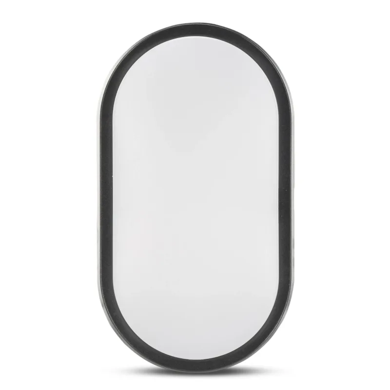 Cseppálló Mennyezeti Lámpa Titania-O Ovális IP54 14W NW 4000K Fekete 100lm/W - ABBHL-O-14W-NW-BL-HL