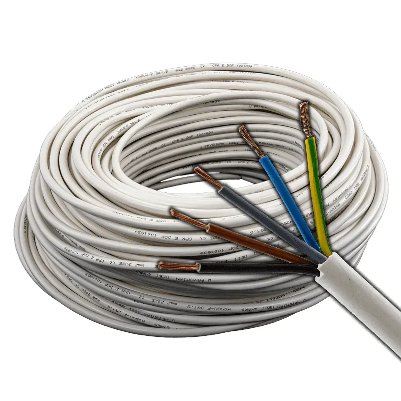 MT 5x2,5 kábel (H05VV-F) MTK sodrott réz vezeték fehér