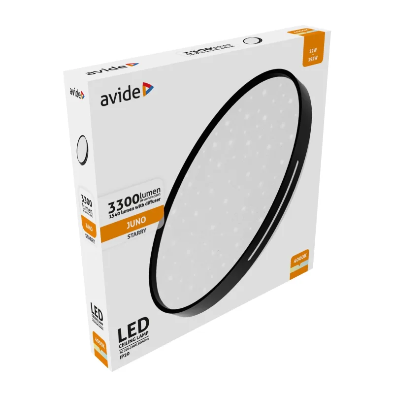 LED Mennyezeti Lámpa Juno 22W 380*60mm NW 4000K 100lm/W - ACLO38NW-22W-JUN