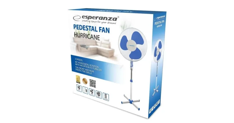 Padlóventilátor Esperanza EHF001WB fehér