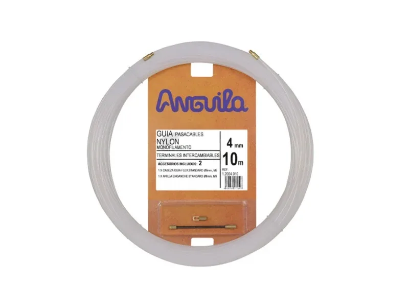 Behúzószalag monofil nylon, 10 fm, 4 mm-es, cserélhető fej, natúr - ANG-12004010