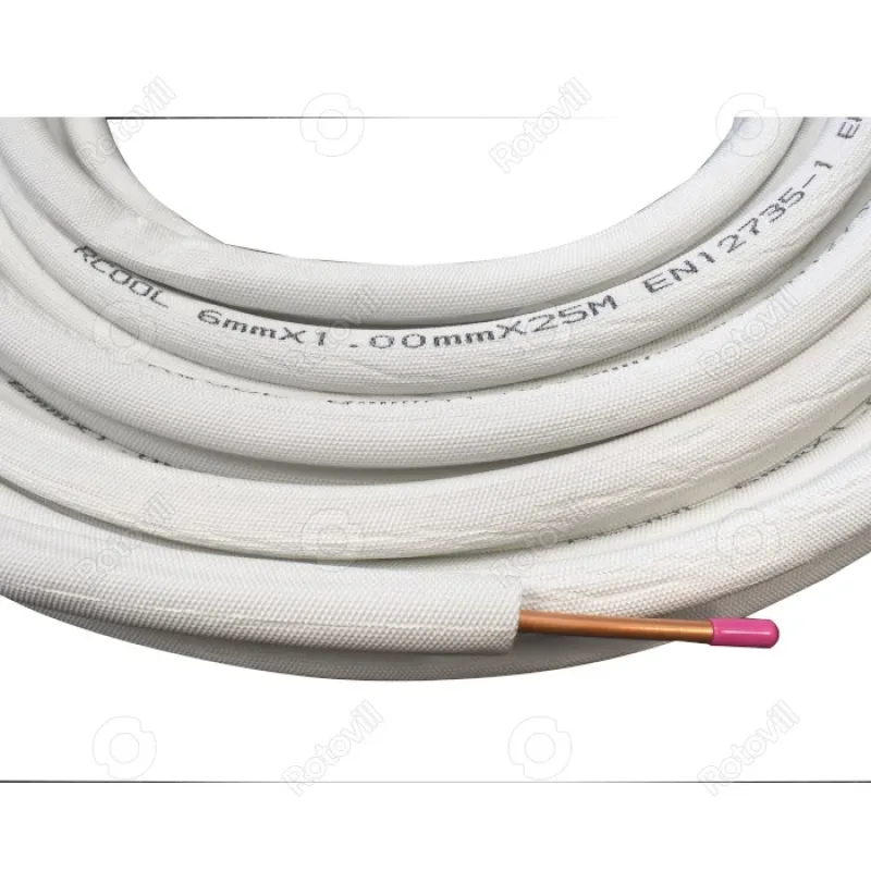 RÉZCSŐ RCOOL 6x1 mm SZIGETELT PRÉMIUM, 25 m/tekercs, 1/4"